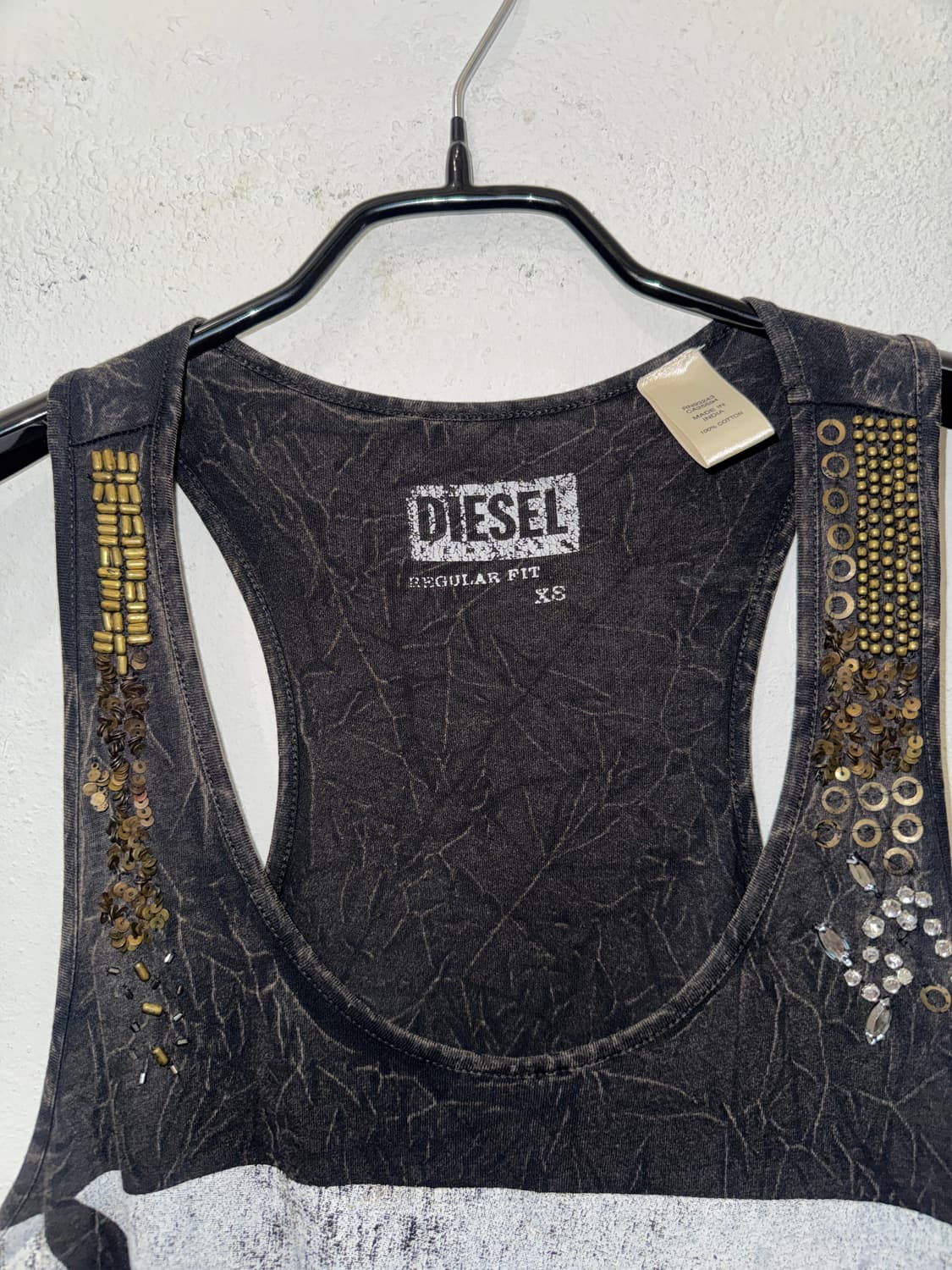Diesel 디젤 블랙 슬리브리스 나시(xs) 상품이미지2