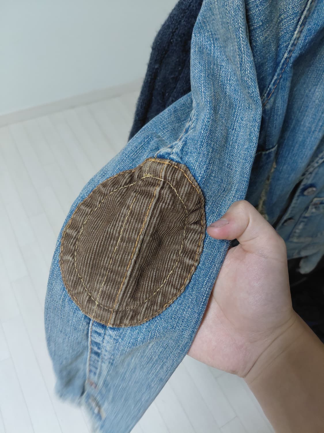 트루릴리전 청자켓 y2k 팔꿈치패치 xs 상품이미지4