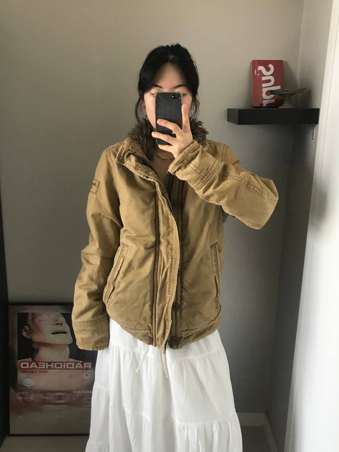 아베크롬비 쉐르파 베이지 헤비 자켓 상품이미지1