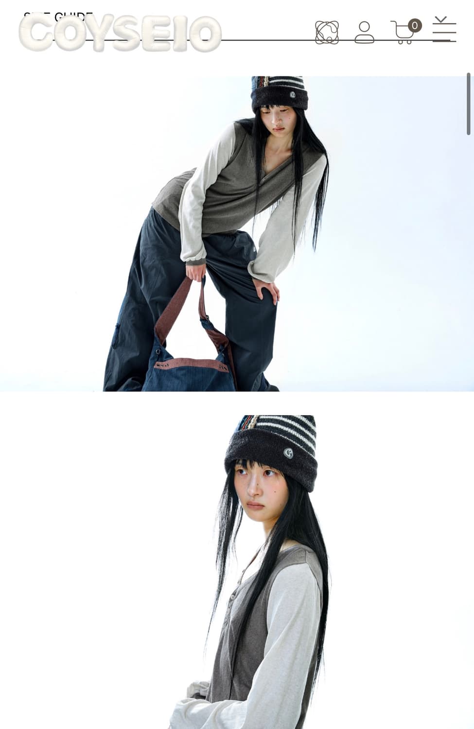 코이세이오 스너그 버튼 롱슬리브 브라운 상품이미지5