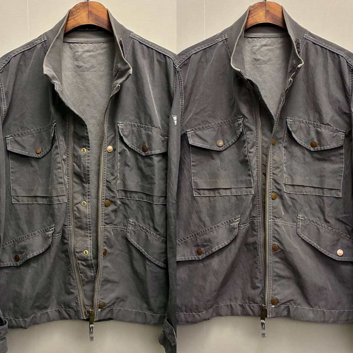 (L~XL)00s 스톤아일랜드 데님스 가먼트다잉 빈티지 유틸리티자켓 상품이미지9