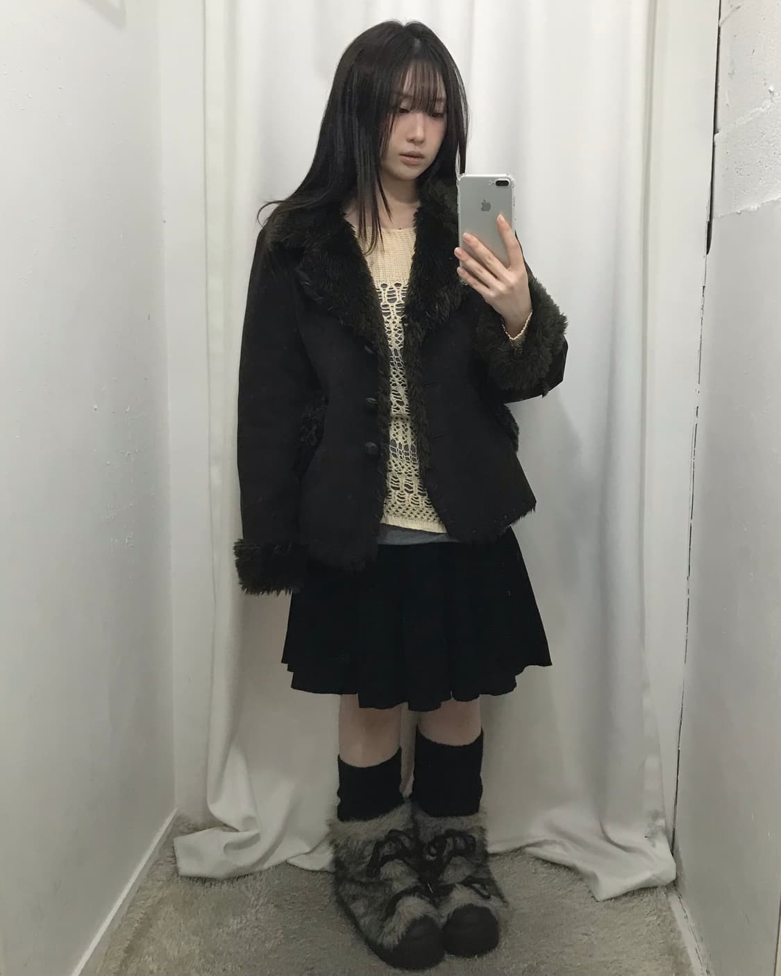 브라운 퍼 포인트 자켓 코디 세트 🤍 상품이미지2