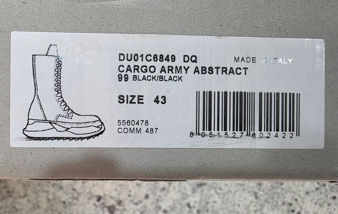 (새상품)릭오웬스 카고 아미 앱스트랙트 상품이미지7