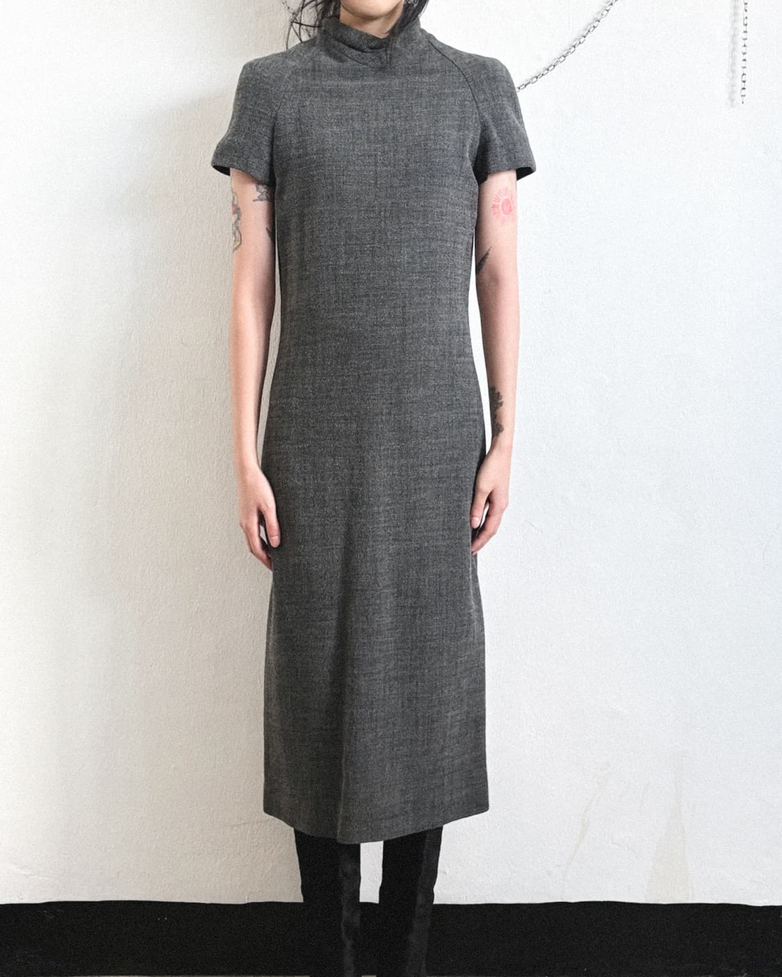 80s 엠포리오 아르마니 쿨그레이 울 원피스 상품이미지5