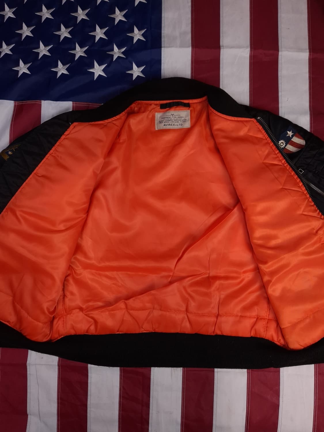 오리지날 아비렉스 플라잉 타이거즈 자수 MA-1 항공자켓 상품이미지9