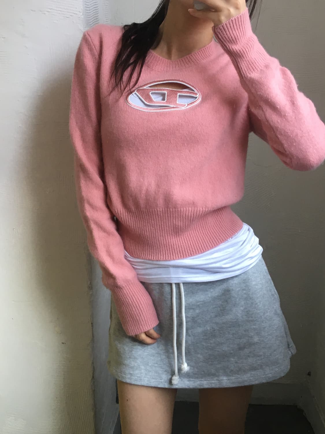 Diesel 디젤 아리사 컷아웃 핑크 니트 상품이미지2