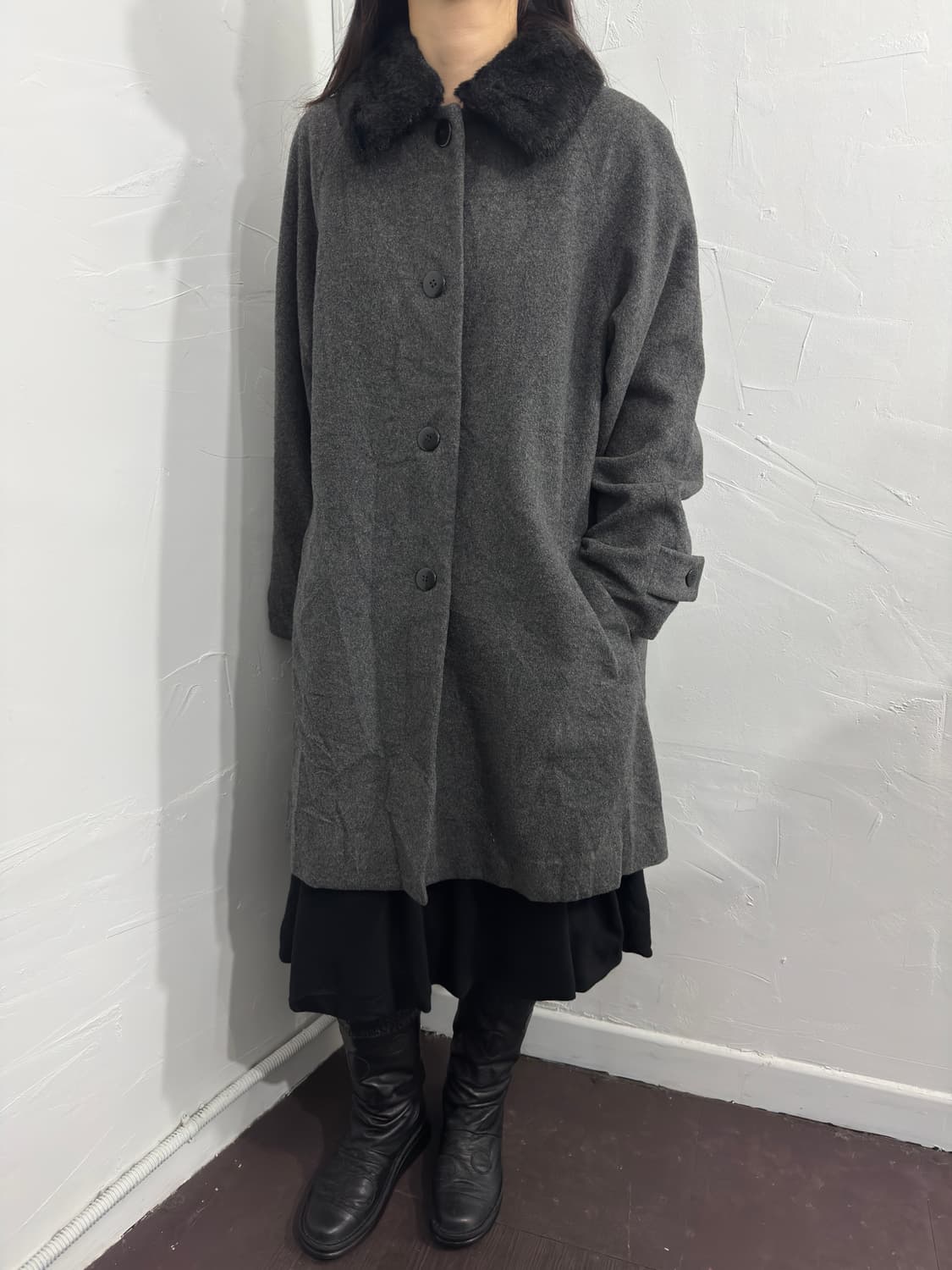 hartford fur collar coat 상품이미지4