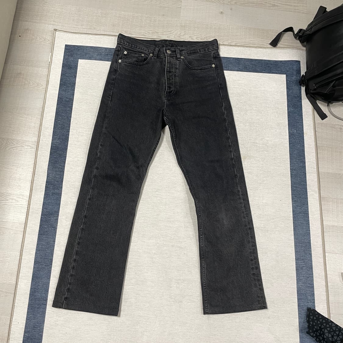 선플라워 5038 708 스트레이트 블랙 워싱 데님 30X32 (수선) 상품이미지1