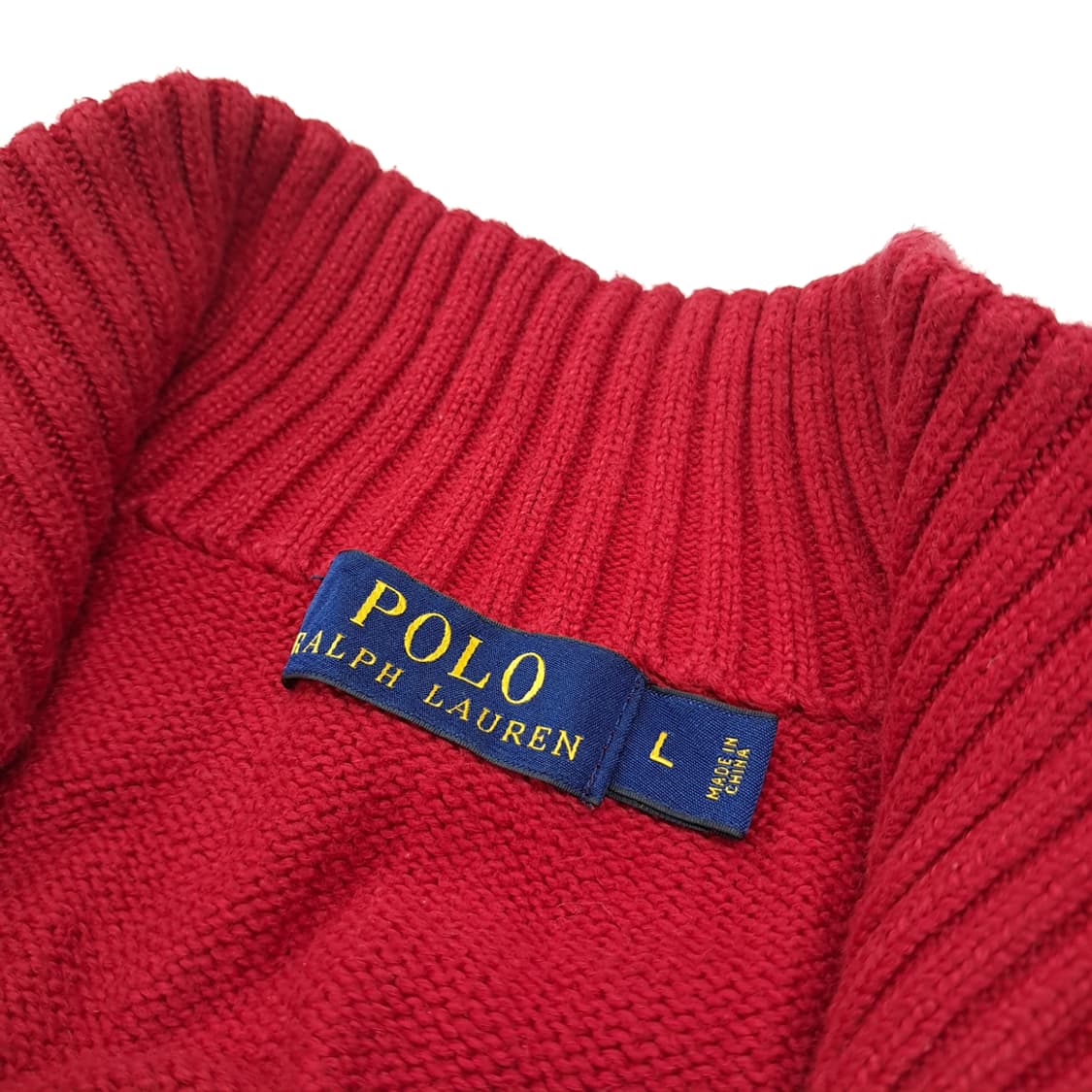 CL008 L 폴로 랄프로렌 코튼 하프집업 니트 - 시그니처 레드 상품이미지4