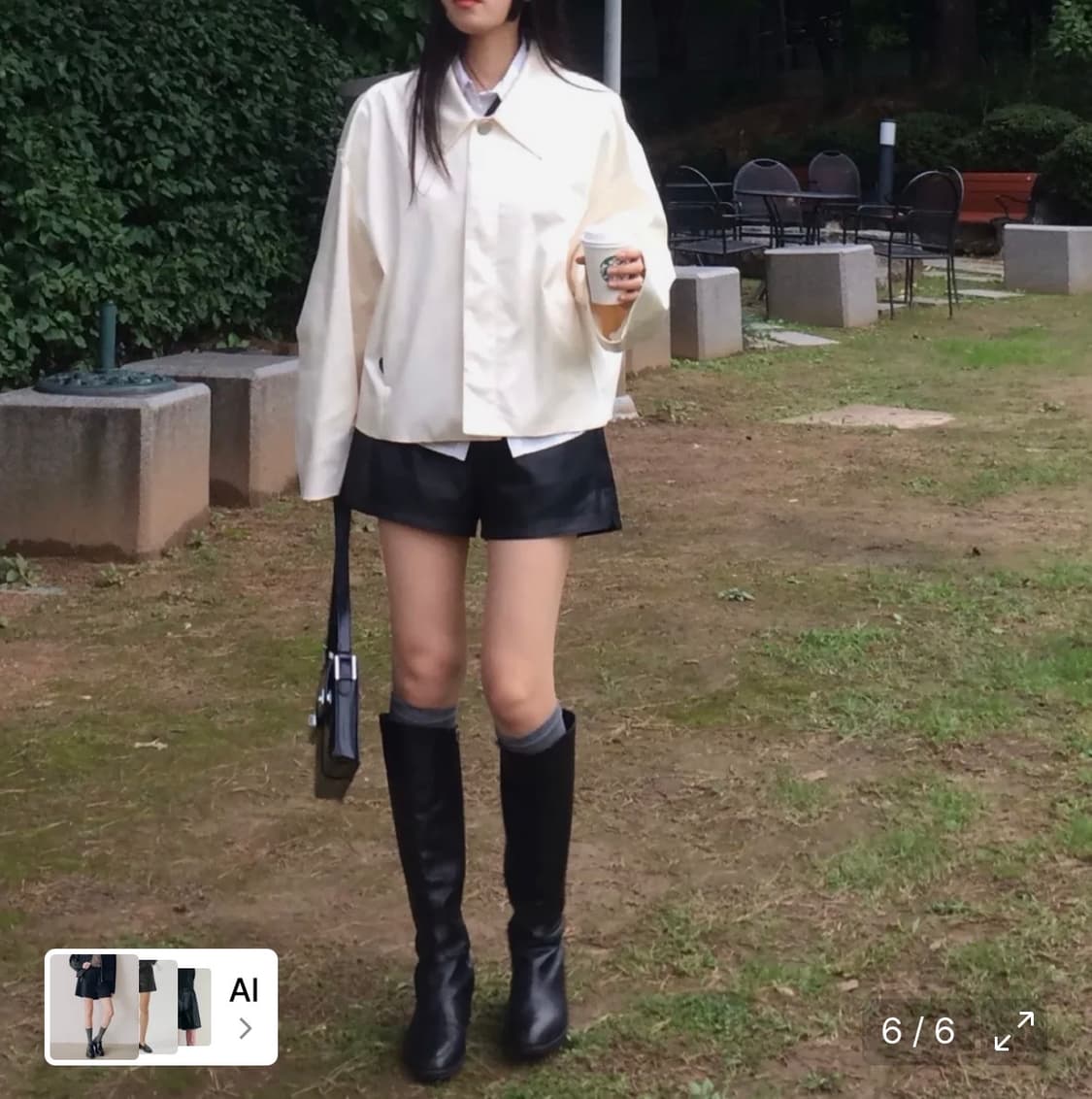 새상품 닉앤니콜 레더 반바지 상품이미지1