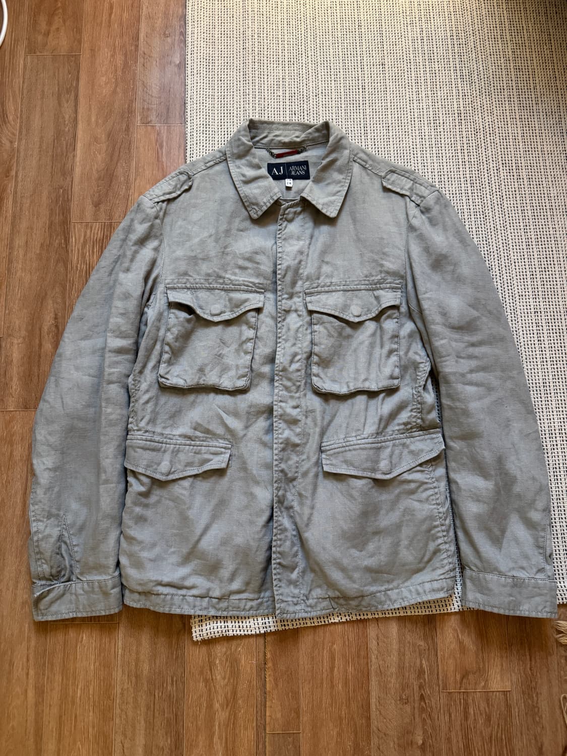 아르마니 진스 린넨 밀리터리 필드자켓 상품이미지1