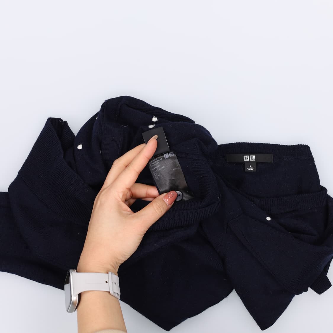 [L] 유니클로 여성 도트 울 가디건 0105J 상품이미지6