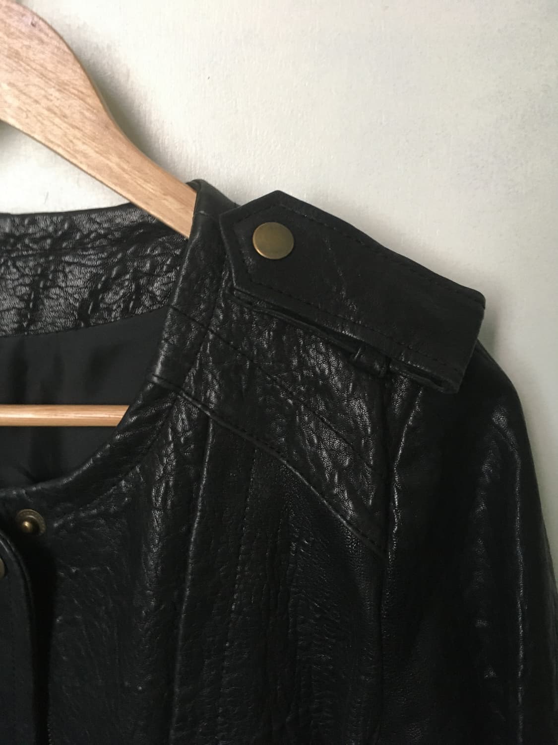 Vintage Cracked Lambskin cut-out Jacket 상품이미지3