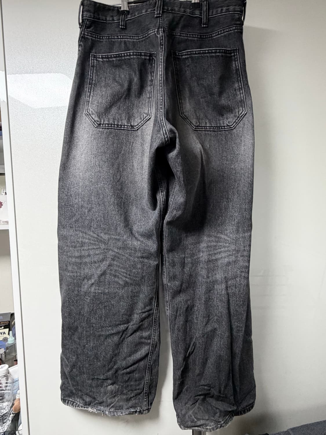 해칭룸 와이드 커브드진 워시드 블랙 (4) 상품이미지3