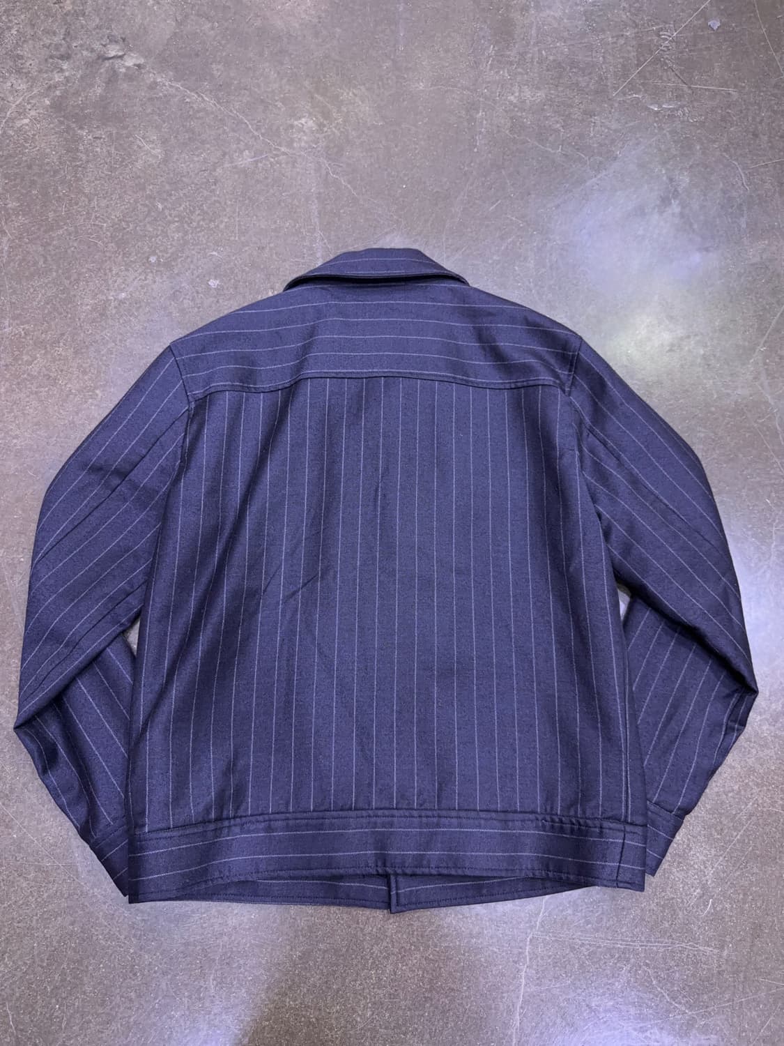 드러그옴므 스트라이프 울 트러커 블루종 자켓 S 상품이미지5