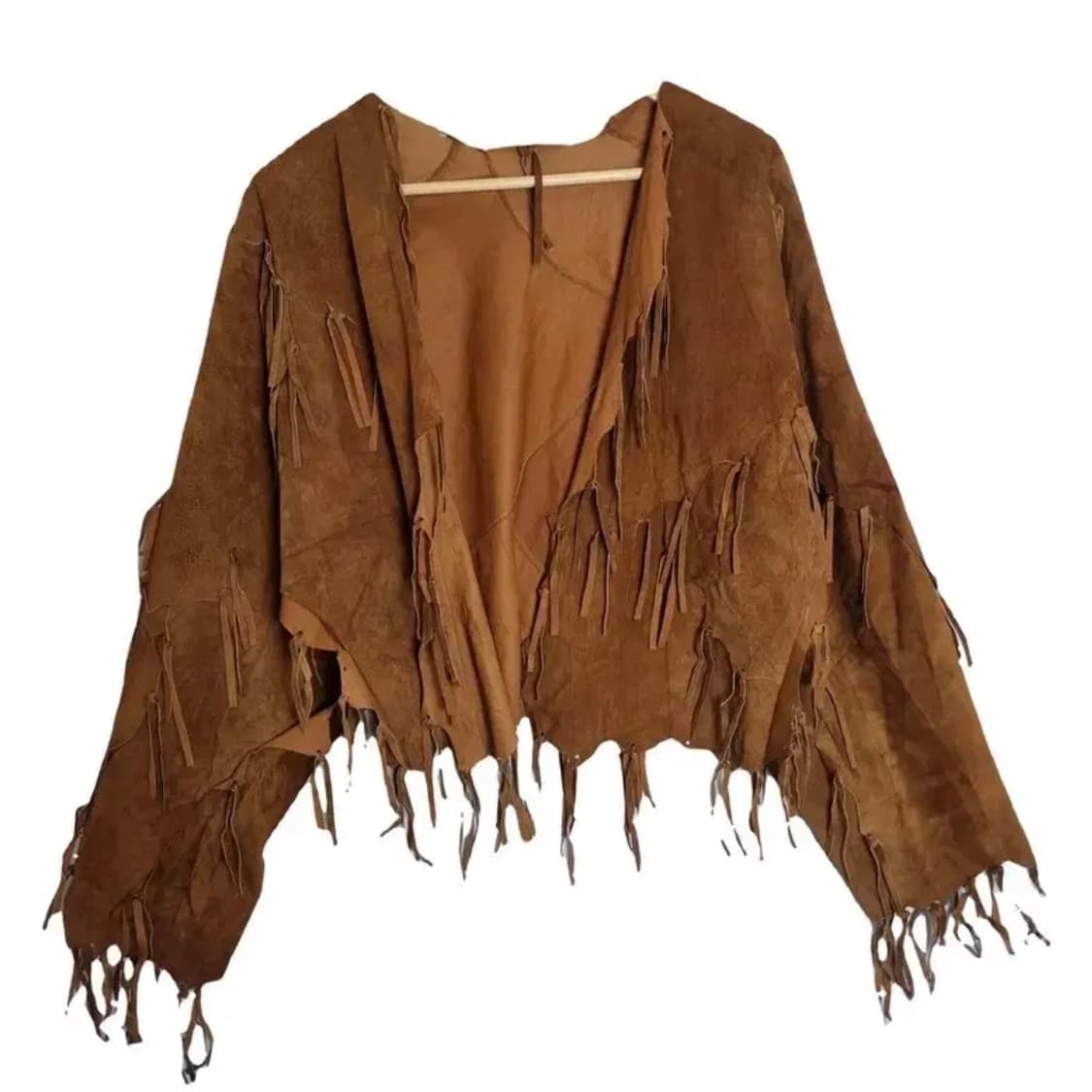 스웨이드 프린지 판쵸 자켓 상품이미지1