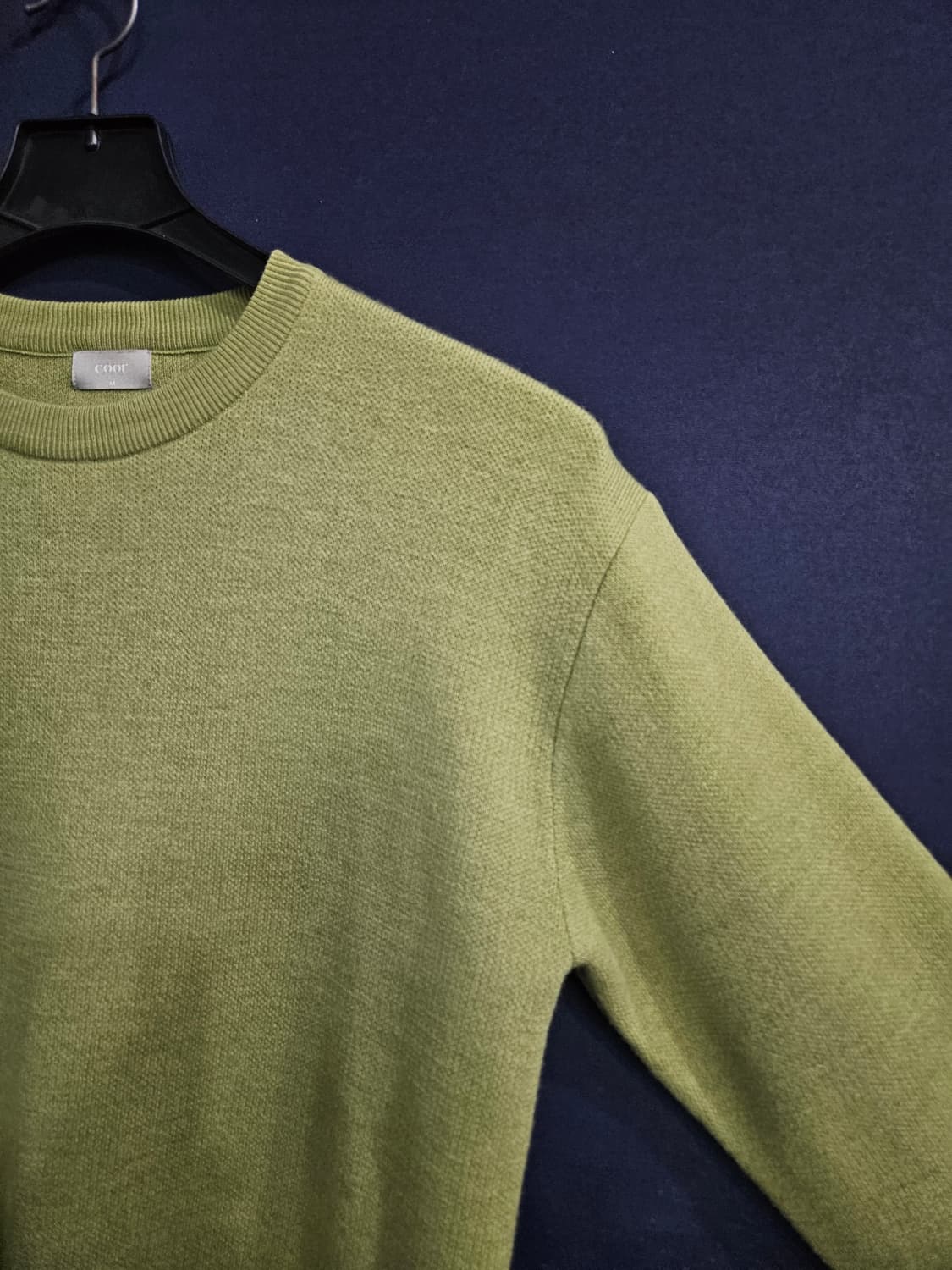 쿠어 라이트그린 남성 세미오버핏 95 니트 상품이미지4