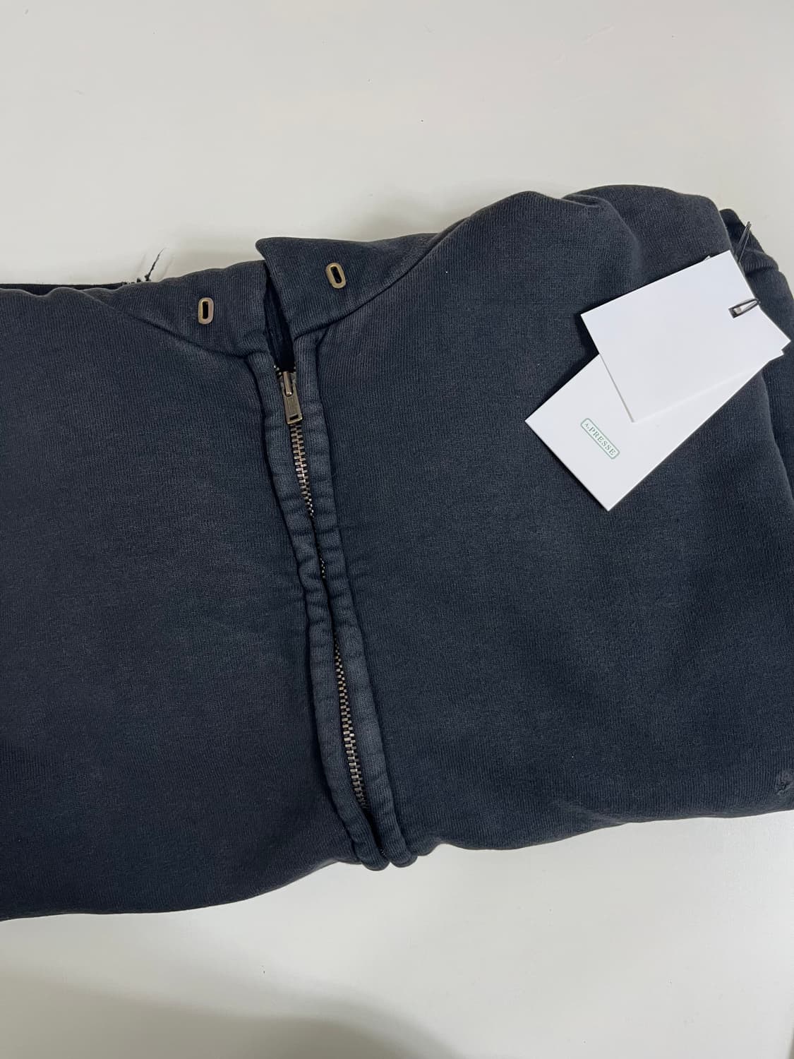 25aw 아프레쎄 빈티지 집업 후디 블랙 상품이미지1