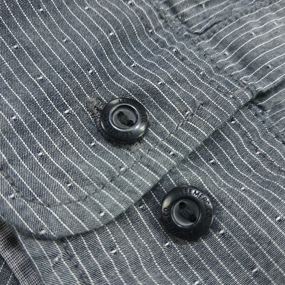 CN679 L LEE 리 도트 핀스트라이프 슬림핏 긴팔 셔츠 남방 상품이미지6