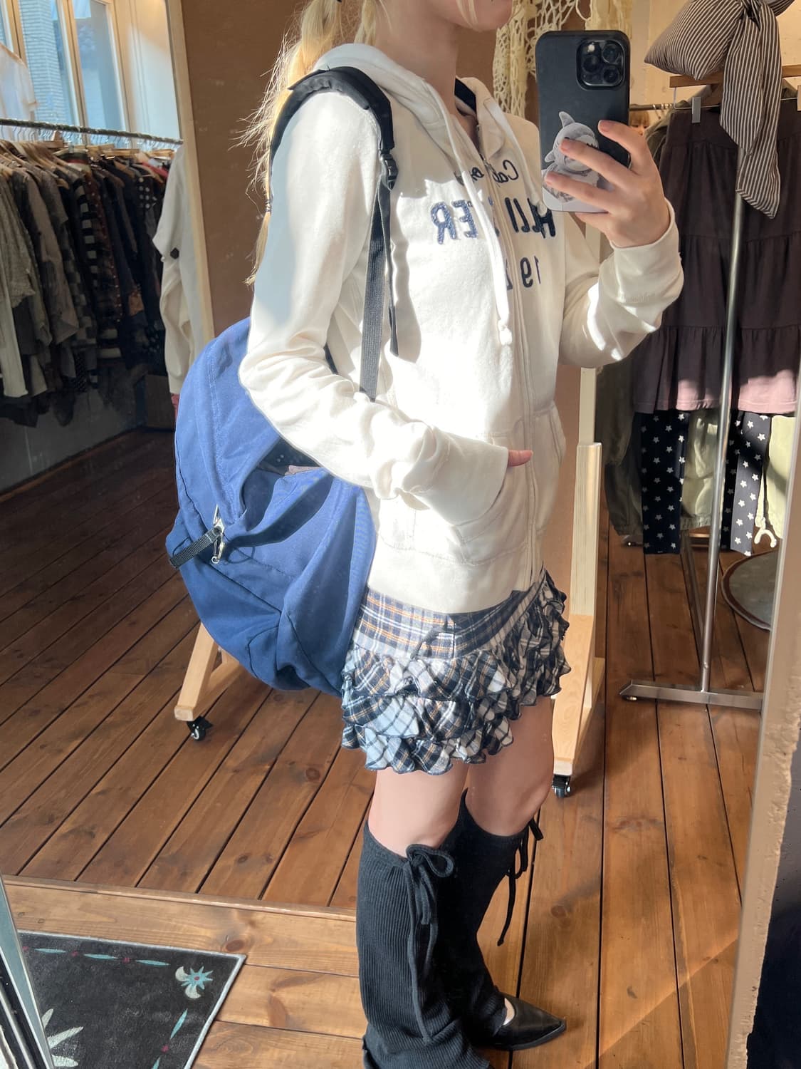 Hollister 화이트 후드집업 상품이미지6