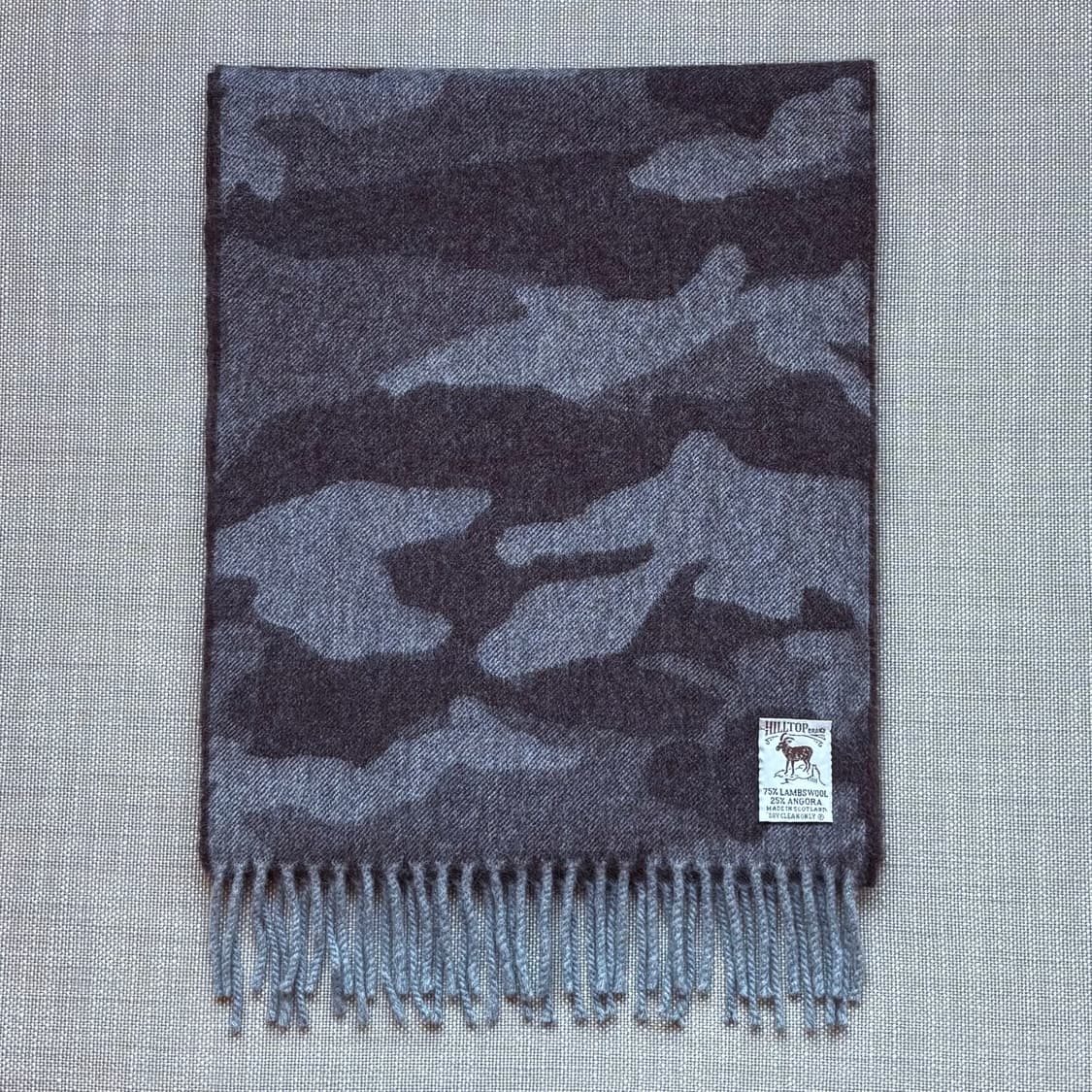 Scotland 힐탑 브랜드 울 앙고라 카모 머플러  상품이미지1