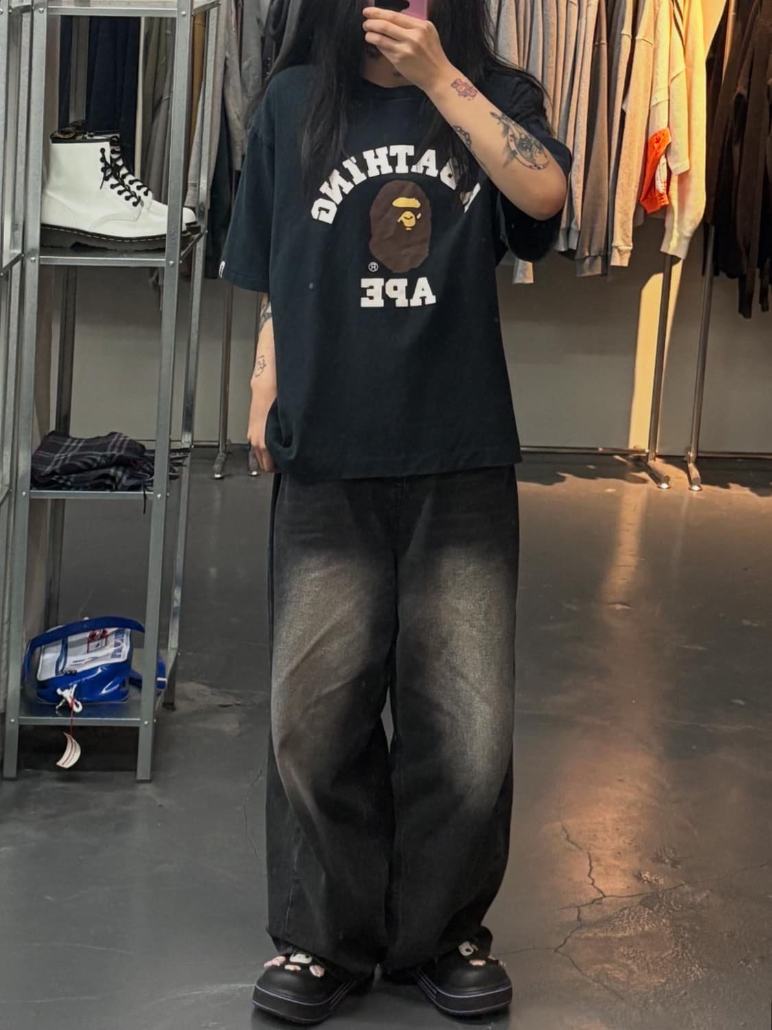 베이프 컬리지 블랙 반팔 A1401 상품이미지1