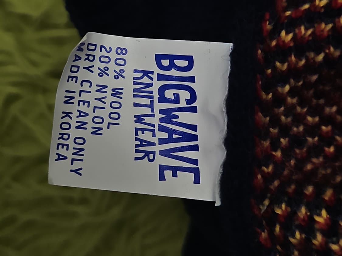 빅웨이브 자수 니트 XL 상품이미지6