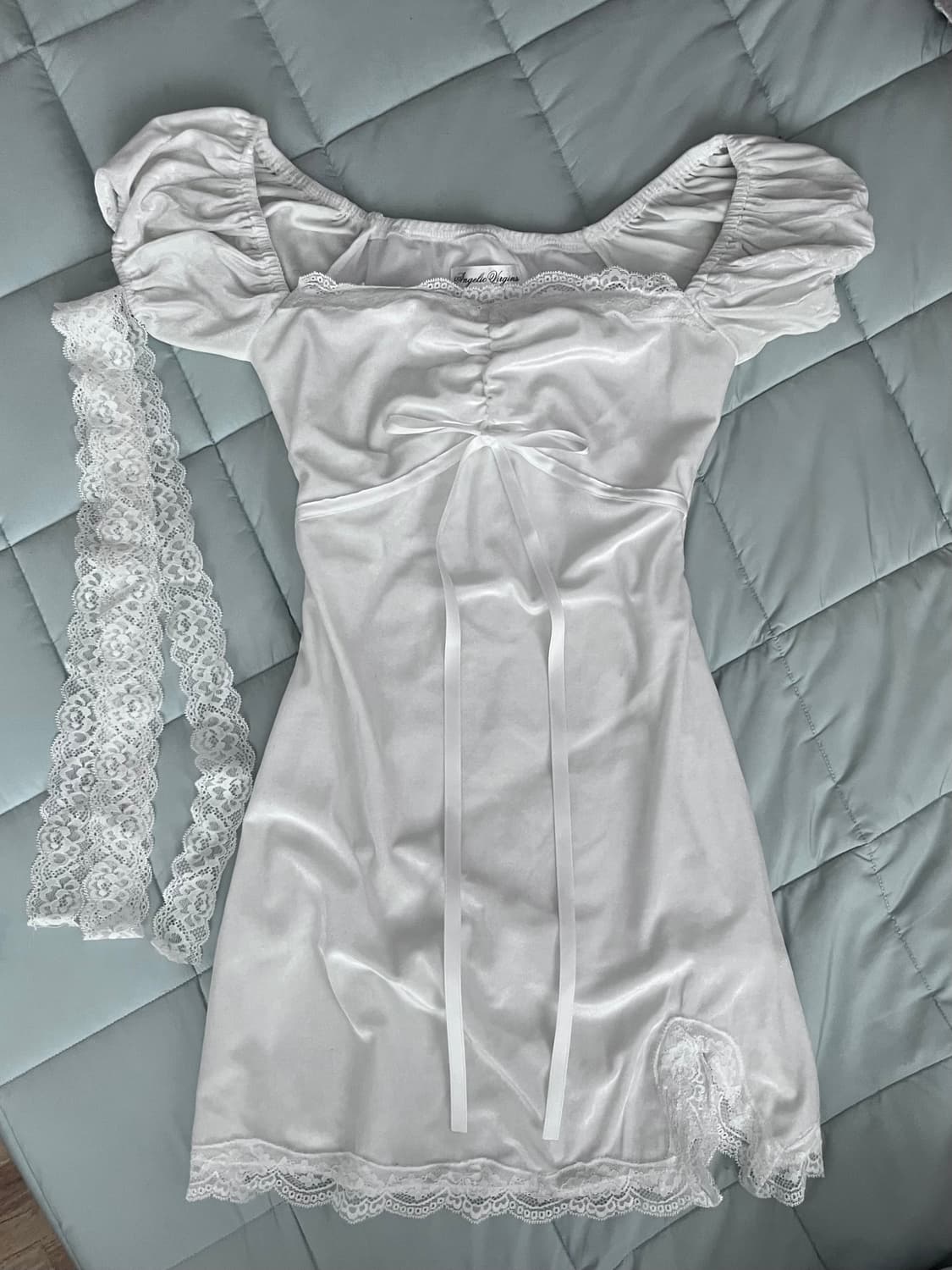 (실사O) 엔젤릭 버진스 엔넘 벨벳 스노위 드레스 미니원피스 상품이미지2