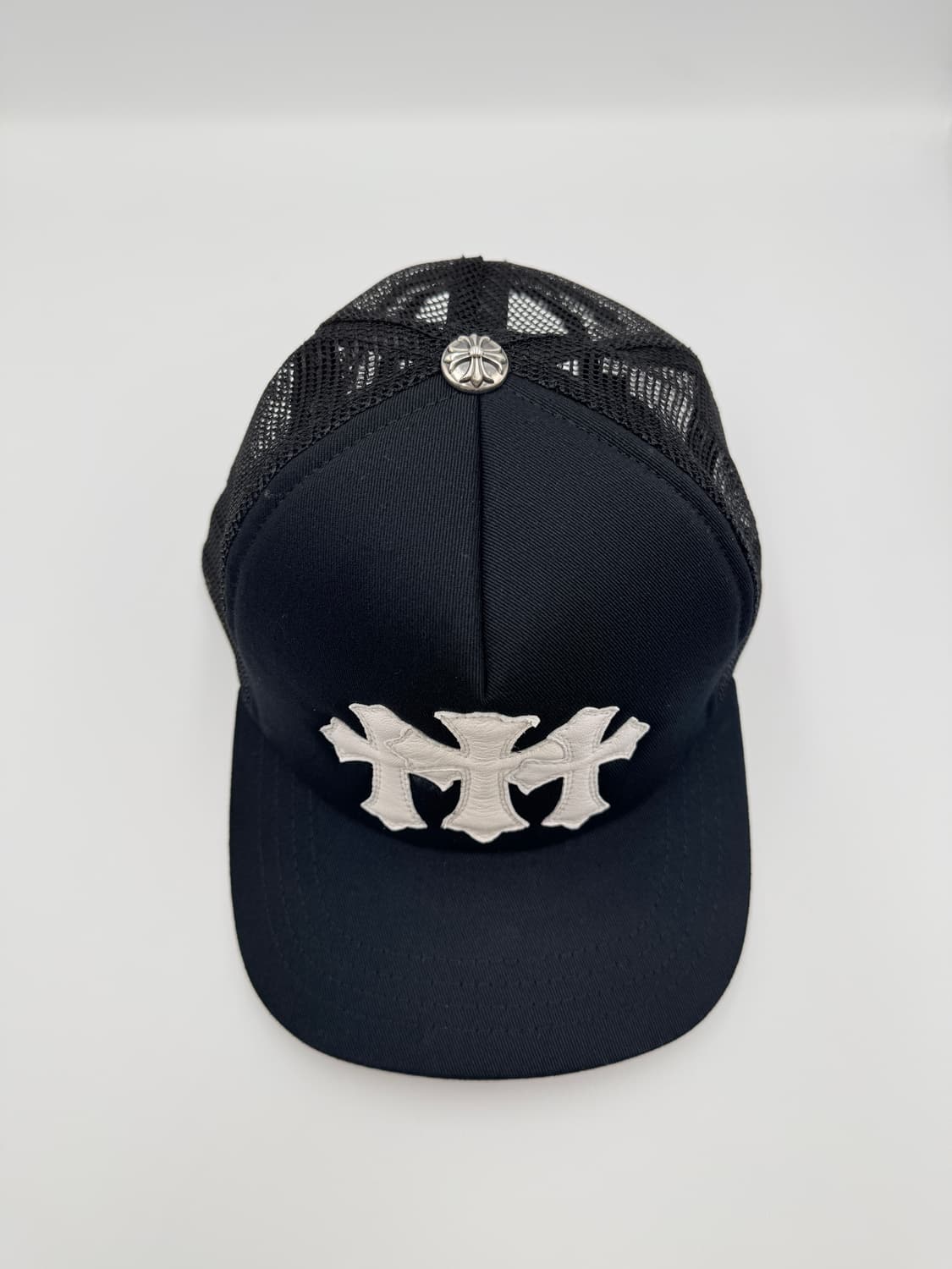 크롬하츠 트러커 메시 캡 레더패치 화이트 상품이미지4