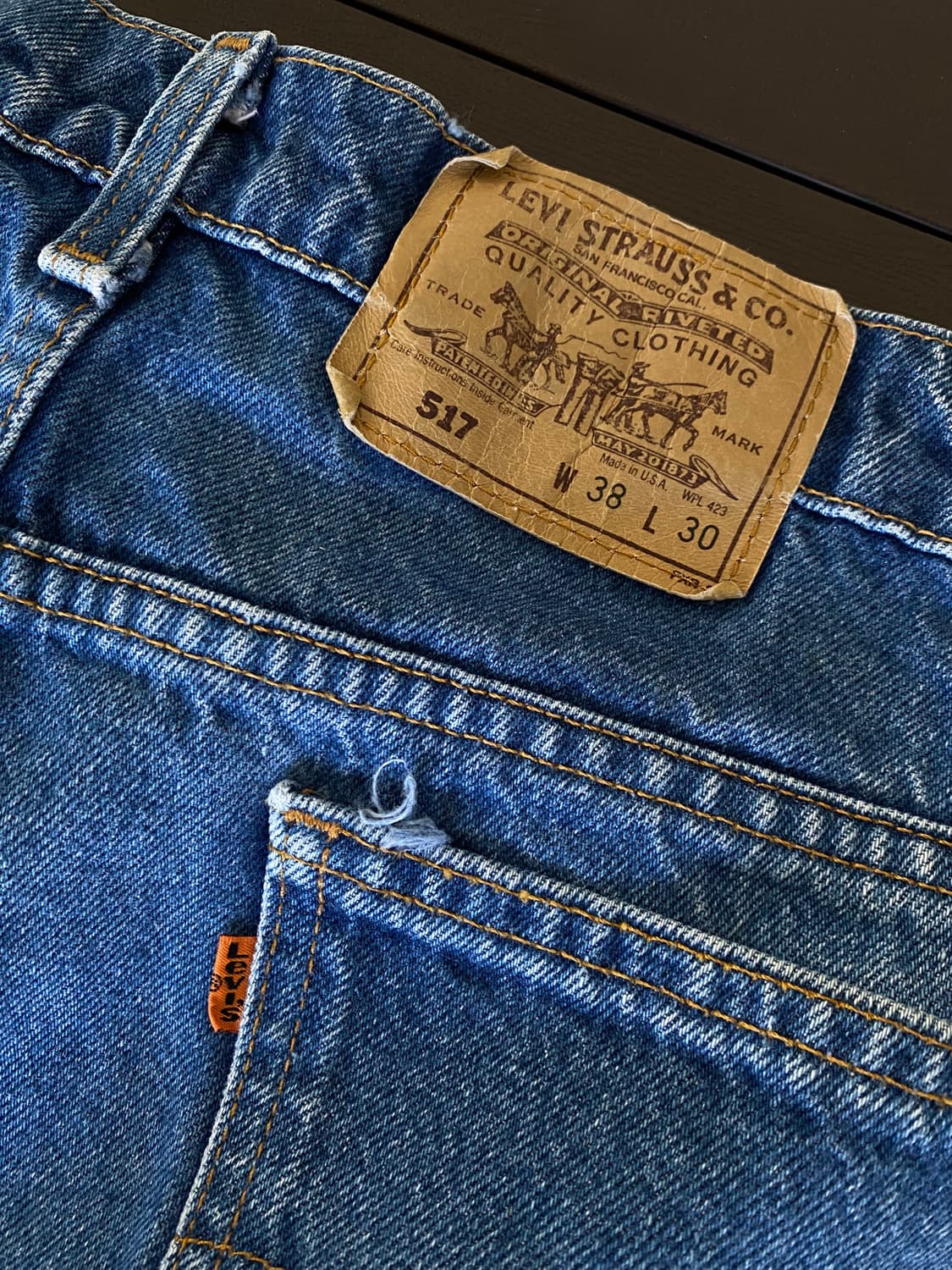 (38x30) 90s 리바이스 517 오렌지탭 USA 상품이미지6