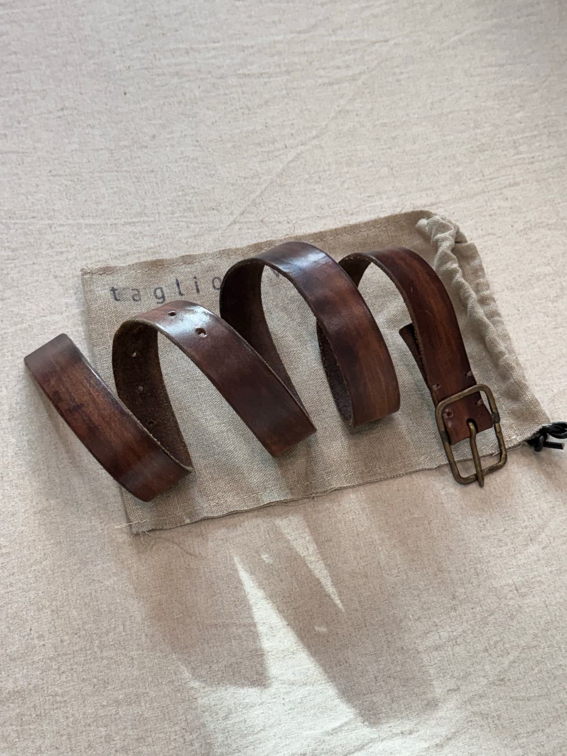 Tagliovivo 카프 레더 핸드다이드 벨트 상품이미지2