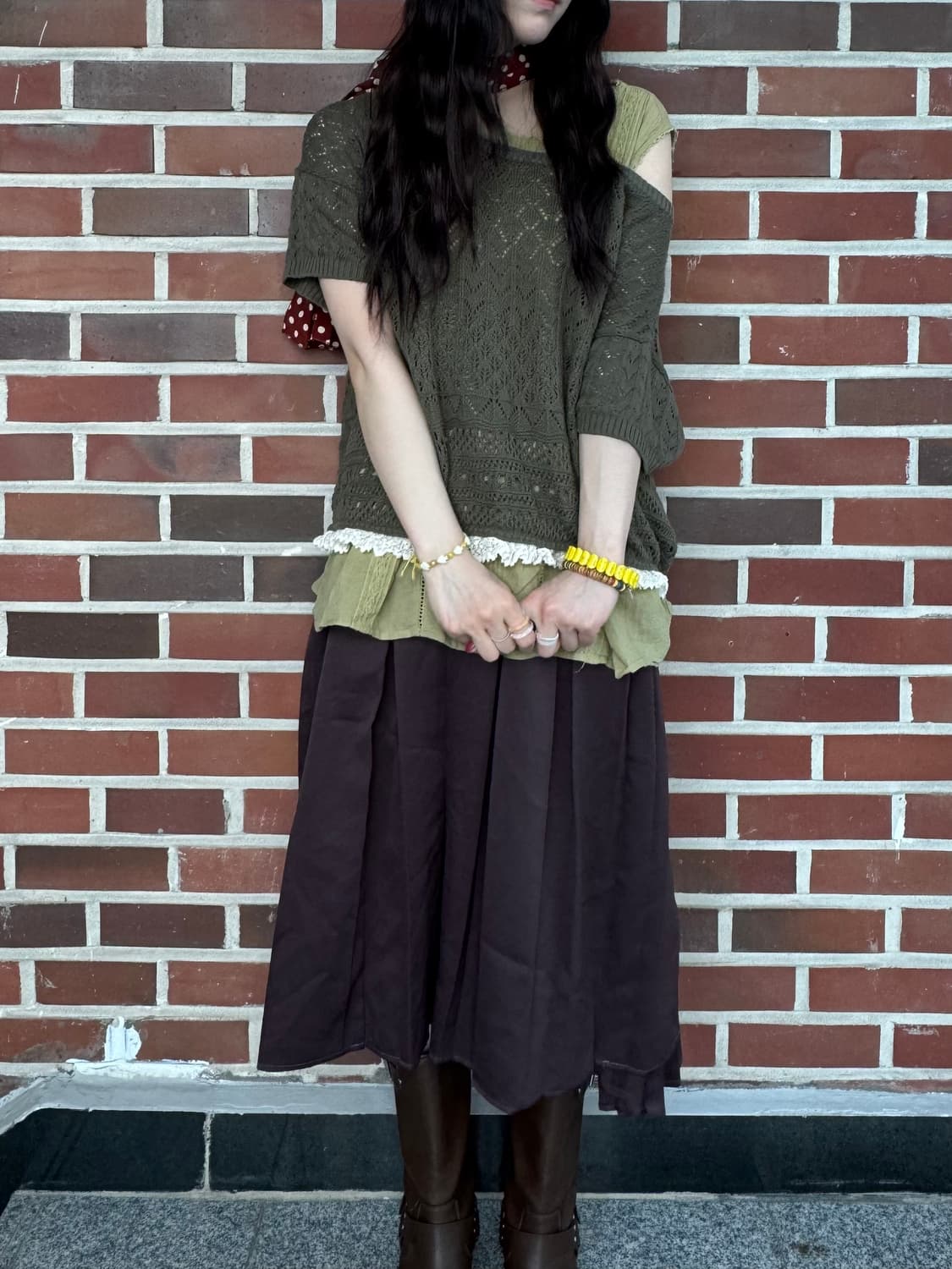 녹차 모리걸 빈티지 코디세트 4pcs 상품이미지6