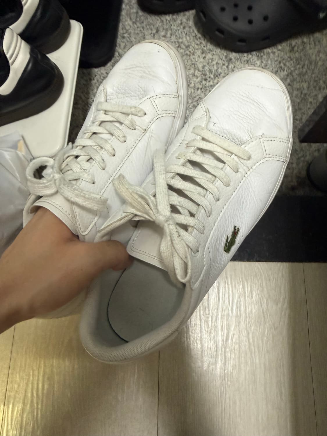 라코스테 흰색 단화 상품이미지1