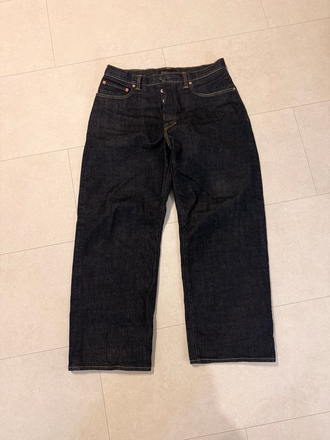 뤠쓰 009 와이드 스트레이트 인디고 32 상품이미지1