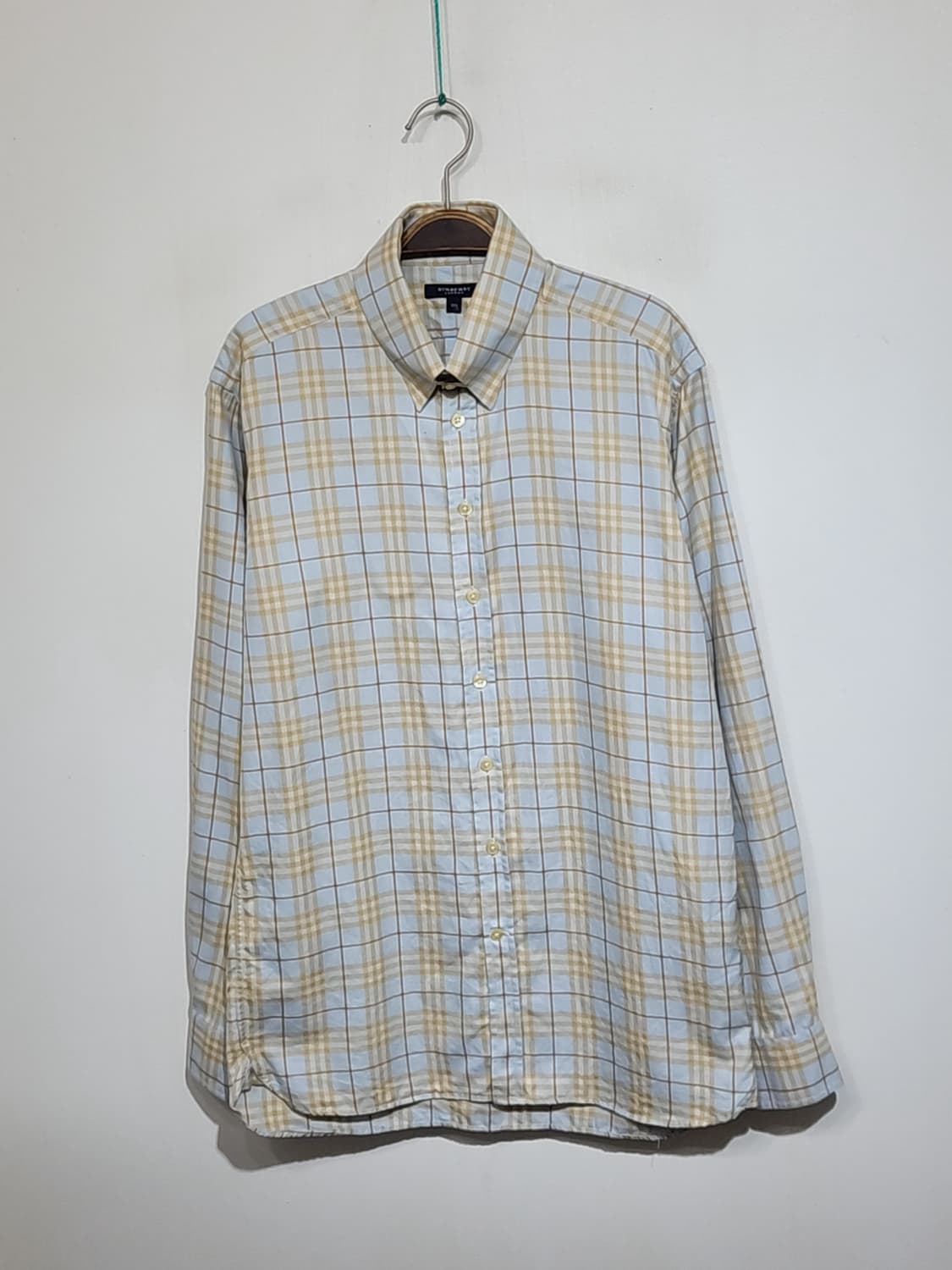 (L) 버버리 남방 체크 셔츠 영국판 캐주얼  상품이미지1