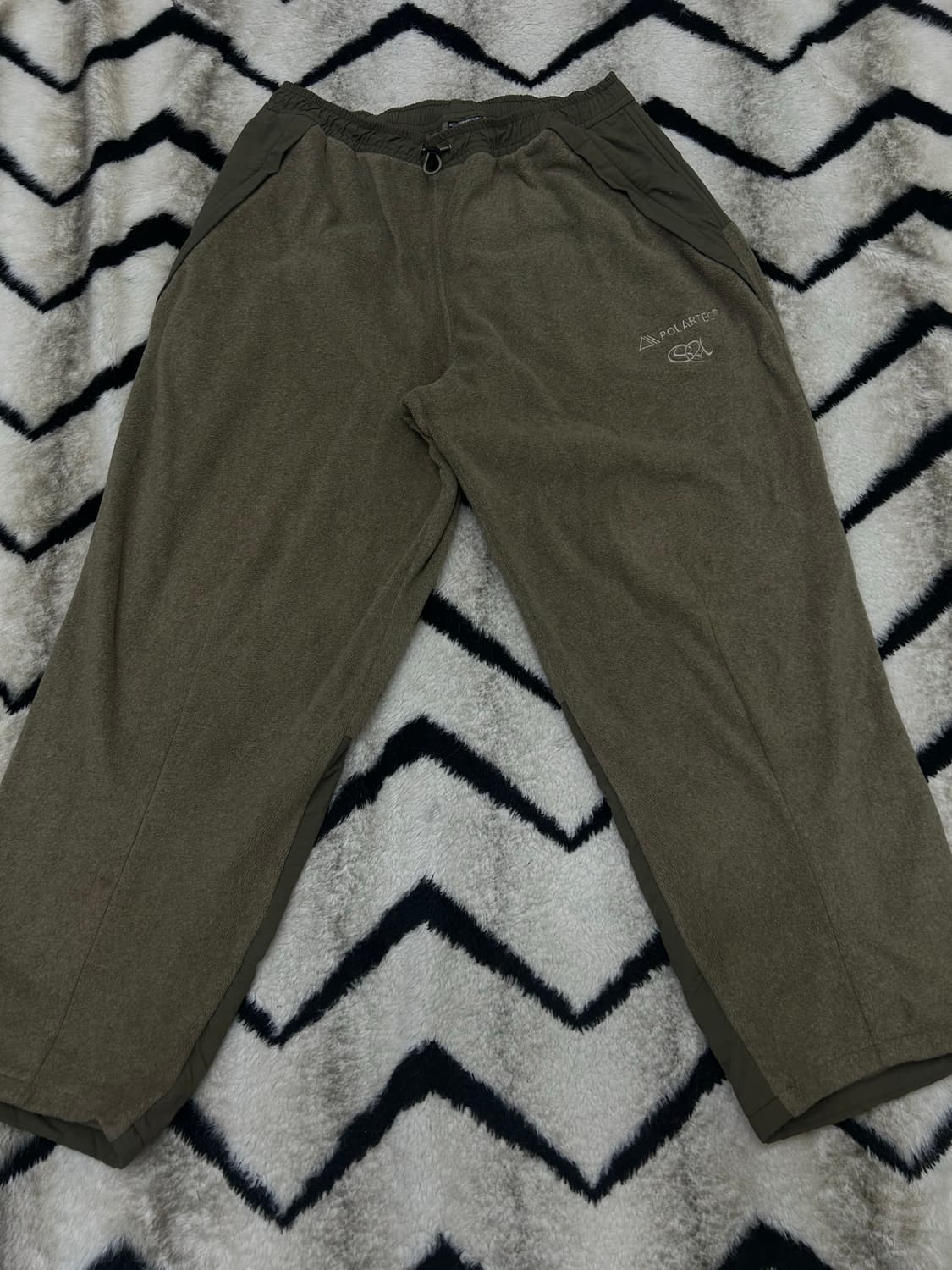 [L]스컬프터 폴라텍 와이드 트레이닝 팬츠/멜라지브라운 상품이미지4