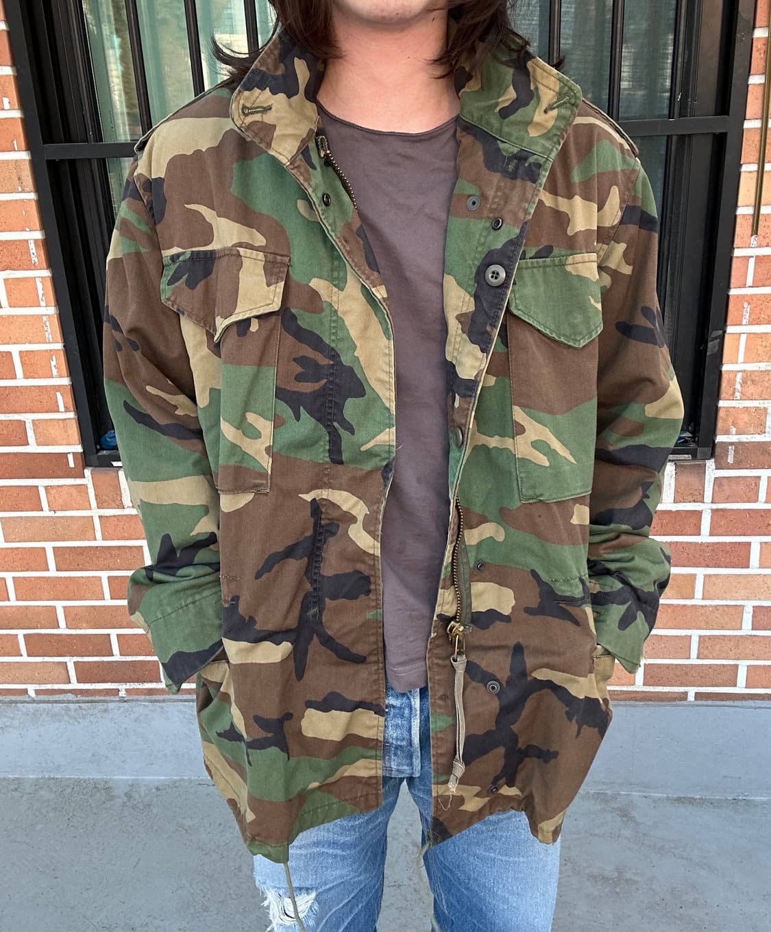 (M/R)알파인더스트리 우드랜드 M65 필드자켓 착샷o 상품이미지3