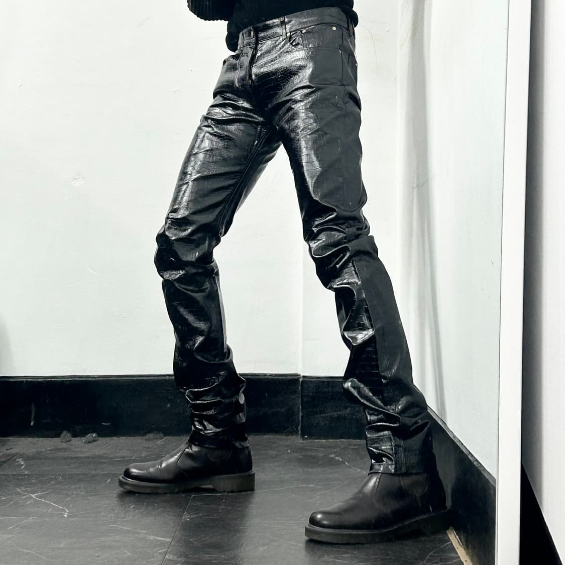 Noon Goons 눈군스 엘리게이터 레더 팬츠 상품이미지3