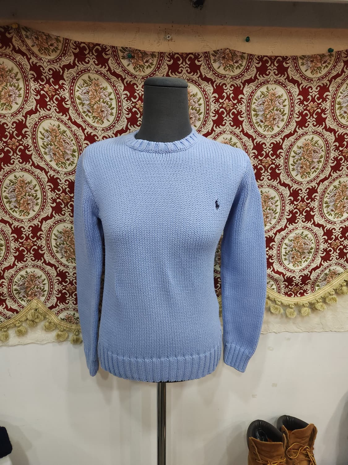 폴로 랄프로렌 샘브레이 블루 코튼 니트
​
 상품이미지1