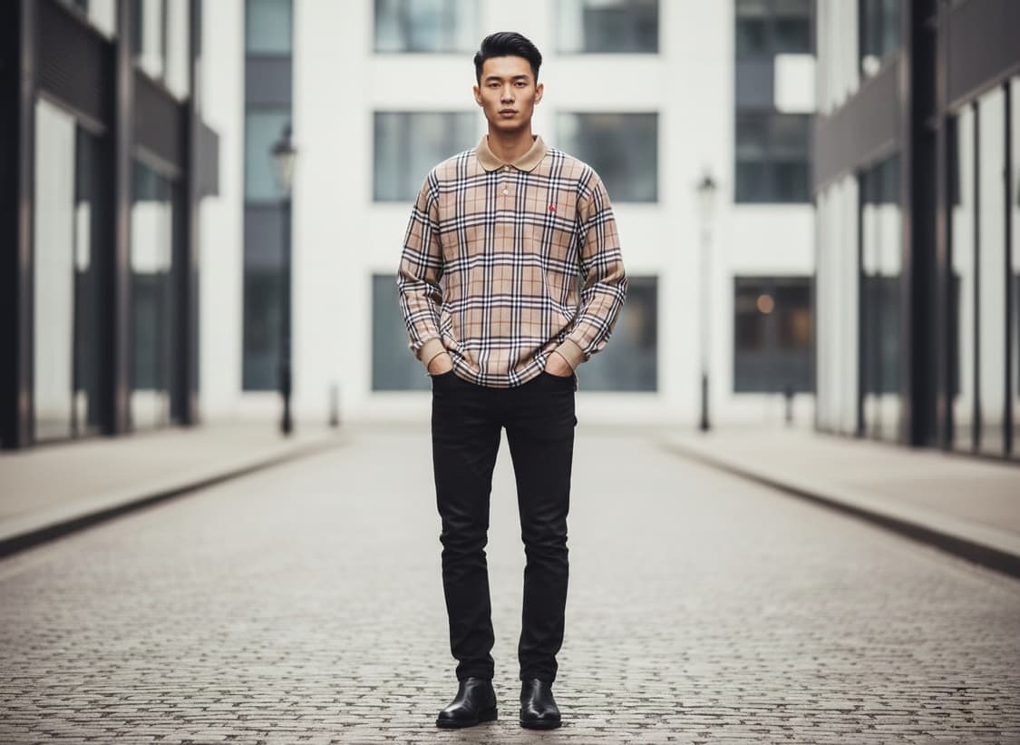 Burberrys 90's 노바체크 카라티 (대장급) 상품이미지2