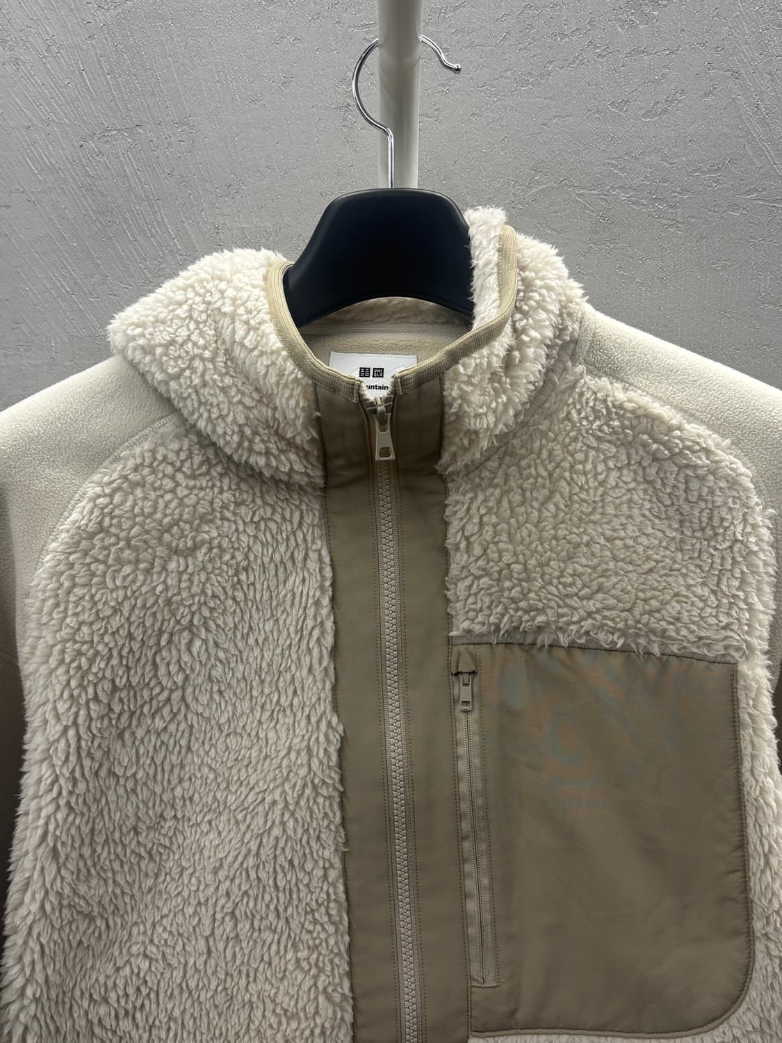 유니클로X화이트 마운티니어링 플리스 풀집 파카 내추럴 XL 상품이미지3