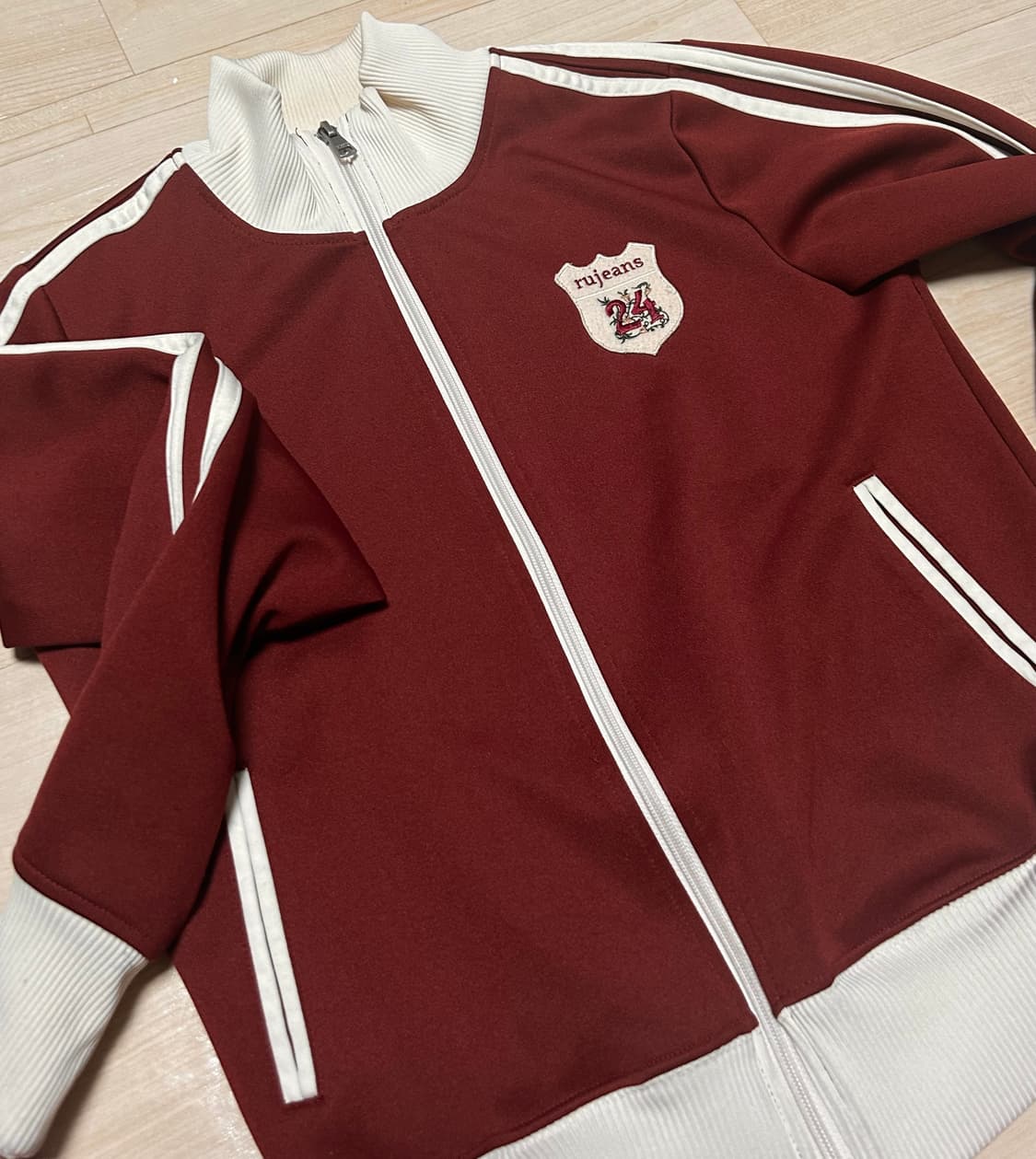 빈티지 버건디 트랙 집업 상품이미지2