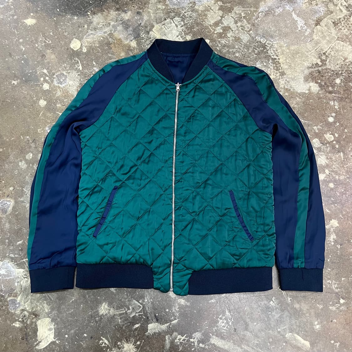 S) ZARA 자라 오키나와 자수 스카잔 점퍼 블루종 수비니어자켓 공용 상품이미지4