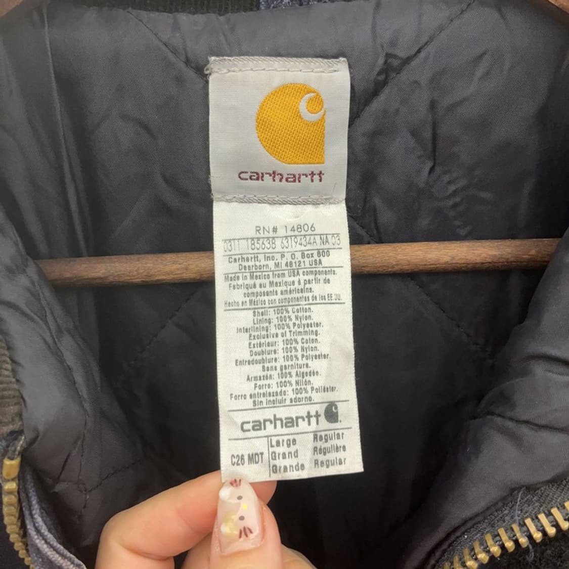 칼하트 C26 샌드스톤 디트로이트 누빔 워크 자켓 105 C06359 상품이미지4