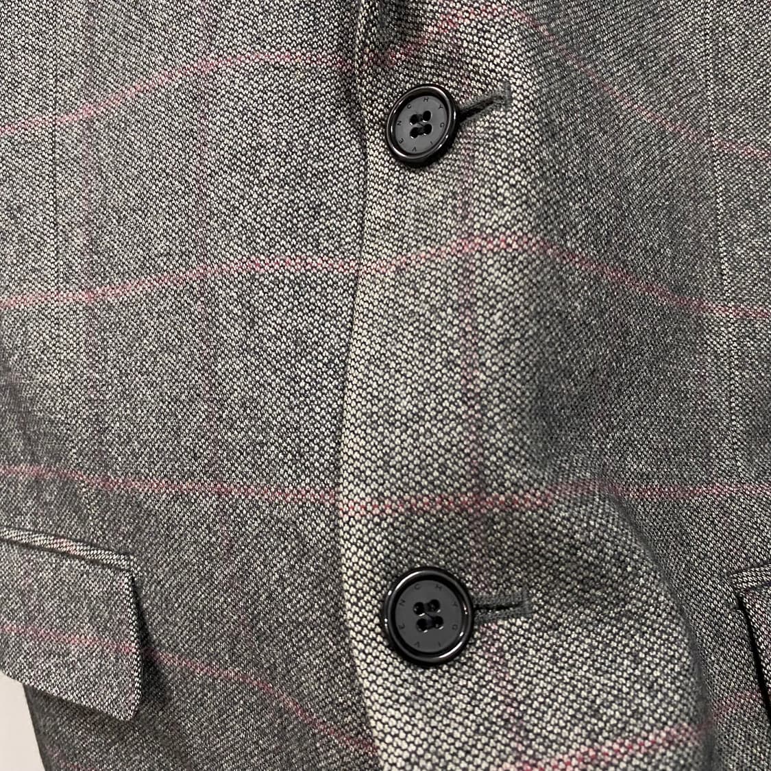 지방시 울 캐시미어 실크 체크 싱글 블레이저 상품이미지5