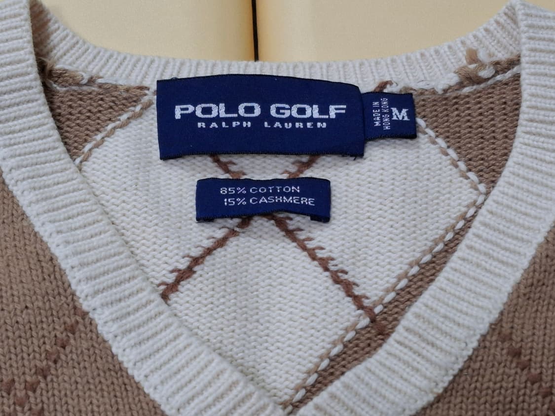 폴로 골프 캐시미어 아가일 니트 M, 100 상품이미지3