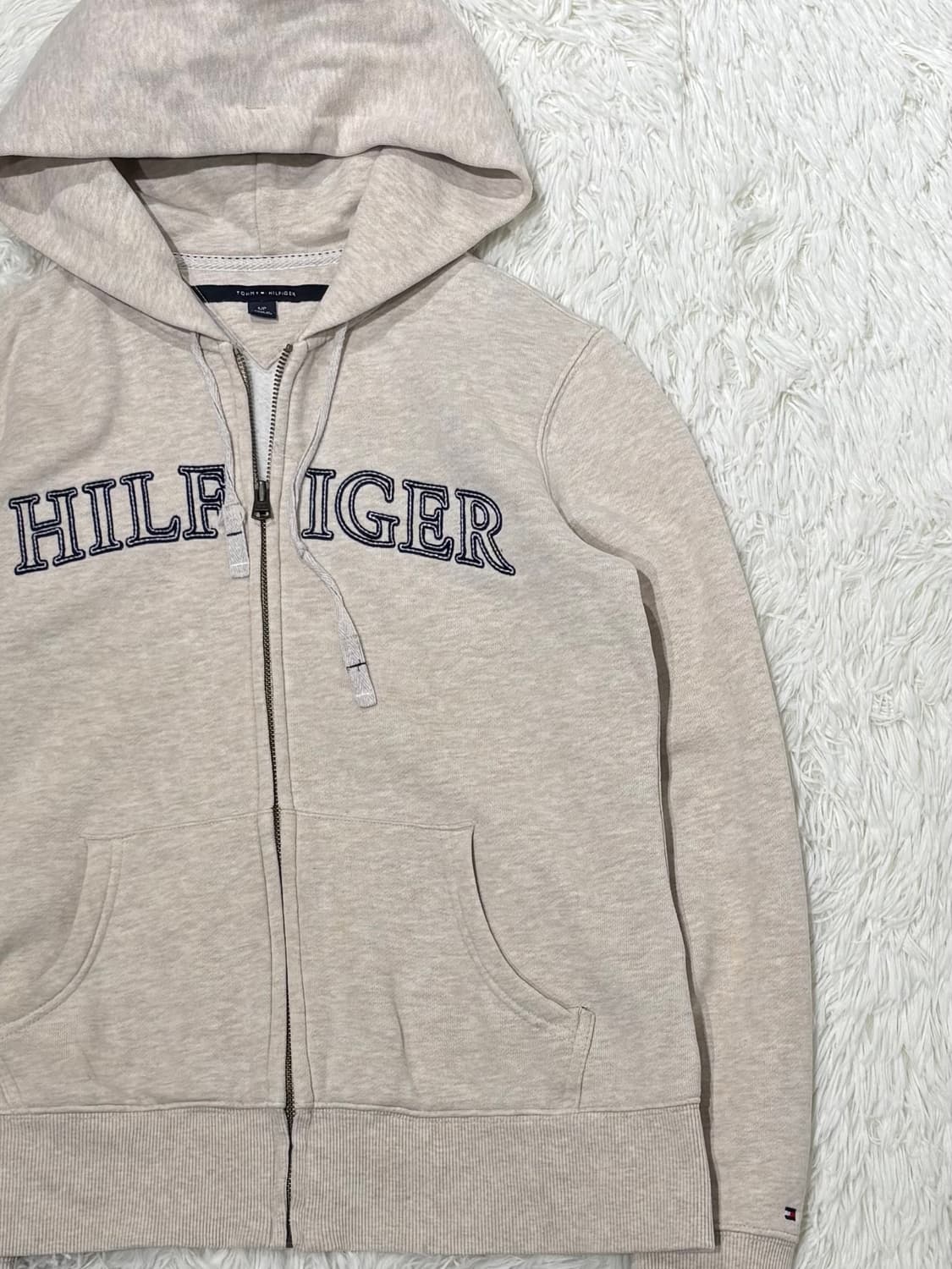 타미힐피거 오트밀 스펠로고 후드집업 상품이미지5