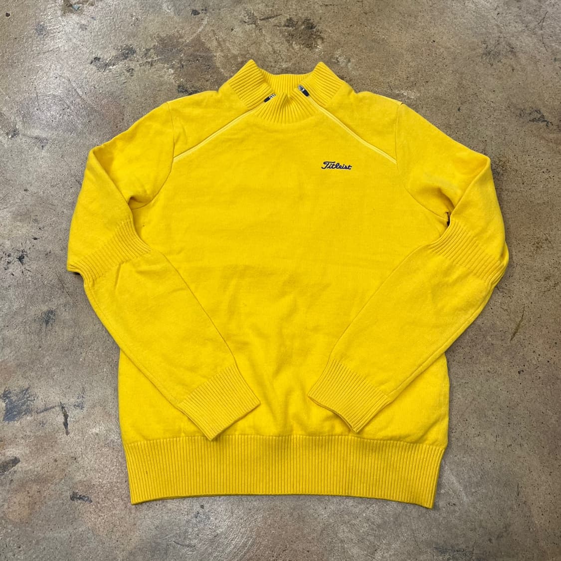 [정품/M] 타이틀리스트 옐로우 골프 스웨터 방풍니트 b15 상품이미지2