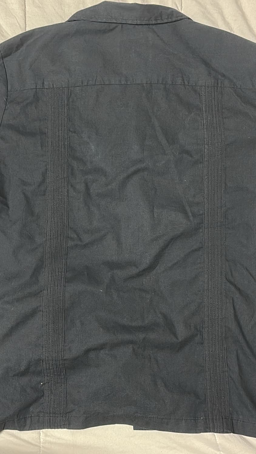 90s maximos usa 빈티지 4포켓 쿠바반팔 셔츠 블랙 상품이미지2