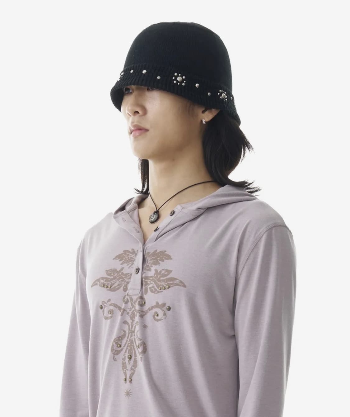 Multi Studded Knit Bucket Hat (Flower) 상품이미지6